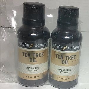 2 Mason Natural 100% Australian Tea Tree Oil, for Hair, Skin & Nails, 1 OZ NIB